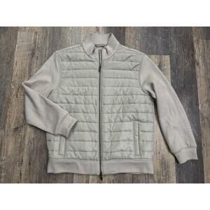 Alfani Men's Quilted Jacket with Knit Sleeves Size Medium